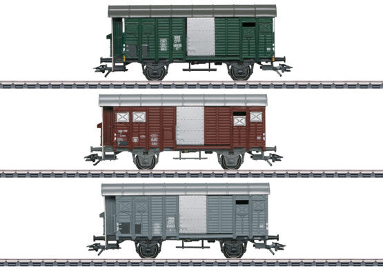 Güterwagen-Set mit gedeckten Güterwagen K3