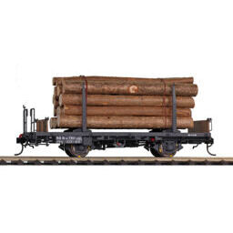 RhB Kk-w 7301 Rungenwagen mit Holzladung, Spur 0m - M 1:45