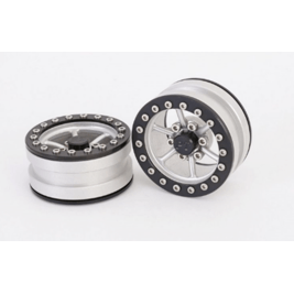 Beadlock Wheels PT-Power Silver/Black 1.9 (2pcs)