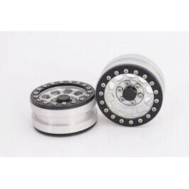 Beadlock Wheels PT-Royalty Silver/Black 1.9 (2 pcs)