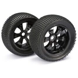 Räderset LP Truggy  Dirt  schwarz 1:8 (2)