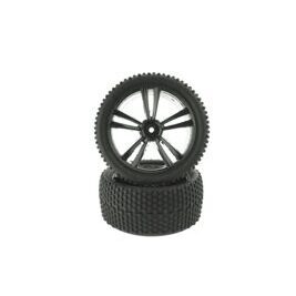 Black Buggy Rear Tires and Rims (31212B+31308) 2P