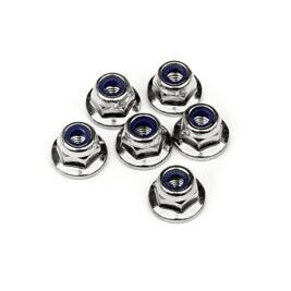 Flanged Lock Nut M3 6Pcs