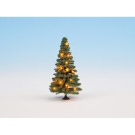 Beleuchteter Weihnachtsbaum, grün, mit 20 LEDs, 8 cm hoch