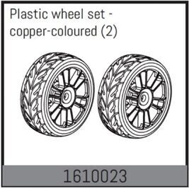 Plastic wheel set - copper-coloured (2)