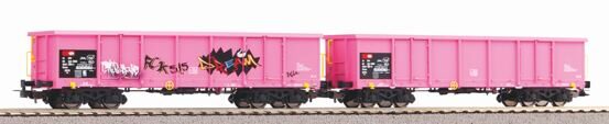 SBB 2 Hochbordwagen Eaos SBB pink 1x.Graffiti  EpV