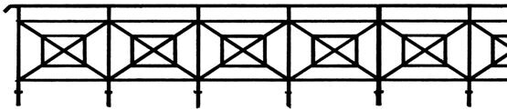 Geländer für Brücken (H0) 84cm