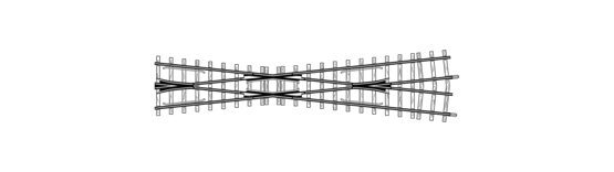 H0m 12° Kreuzung gekürzt, 182 mm
