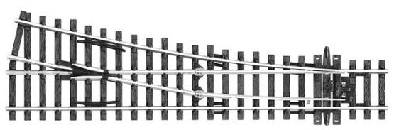 H0 Cd100 12° Weiche rechts, kurz, R 610 mm