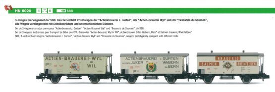 ARN SBB Bierwagen-Set 3-teil.