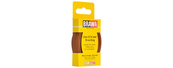 Litze 0,14 mm², 10 m Ring, braun