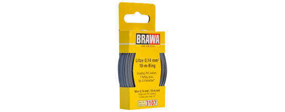 Litze 0,14 mm², 10 m Ring, grau