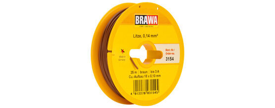 Schaltlitze 0,14 mm², 25 m Spule, braun