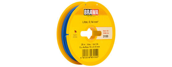 Schaltlitze 0,14 mm², 25 m Spule, blau