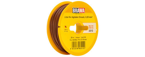 Einzelader 0,25 mm², 25 m Spule, braun