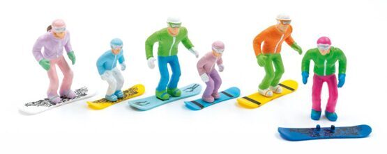 6 Figuren m.Snowboard