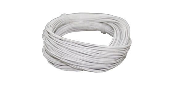 Hochflexibles Kabel, Durchmesser 0.5mm, AWG36, 2A, 10m Wickel, Farbe weiss