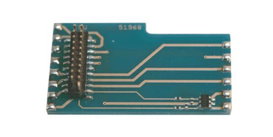 Adapterlokplatine L-Form wie 6090x, mit AUX3 bis AUX6, für 21MTC(nicht MKL) Decoder