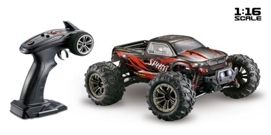 1:16 Elektro Modellauto High Speed Monster Truck SPIRIT schwarz/rot 4WD RTR