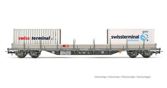 SBB Rungenwagen mit 2x20 Swissterminal Ep.V