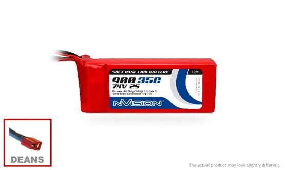 LiPo 900mAh 2S 7.4V 35C (Deans plug)