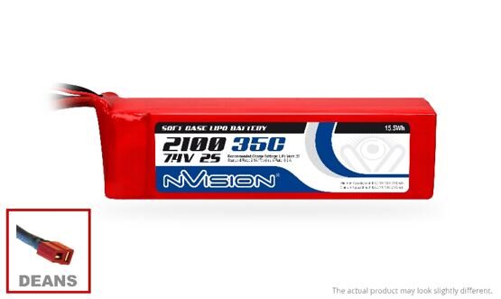 LiPo 2100mAh 2S 7.4V 35C (Deans plug)