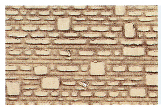 behauene Natursteinmauer N/Z, 28x14 cm, 2 Stück