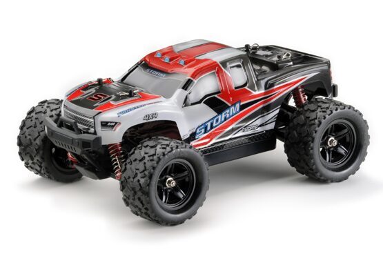 1:18 Elektro Modellauto High Speed Monster Truck STORM rot 4WD RTR