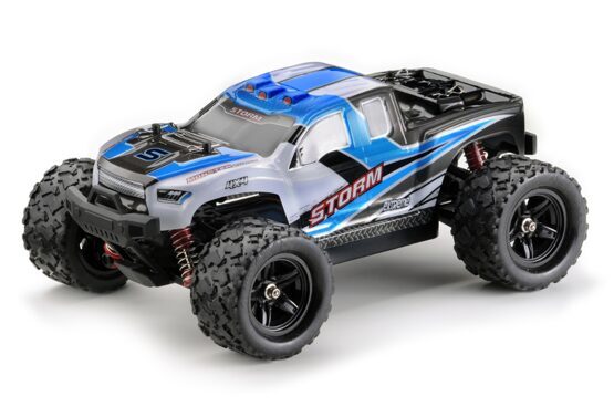 1:18 Elektro Modellauto High Speed Monster Truck STORM blau 4WD RTR