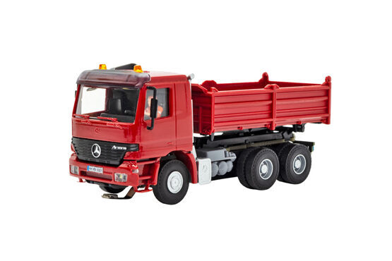 H0 MB ACTROS 3-achs Muldenkippermit Rundumleuchten, rot, Basis, Funktionsmodell