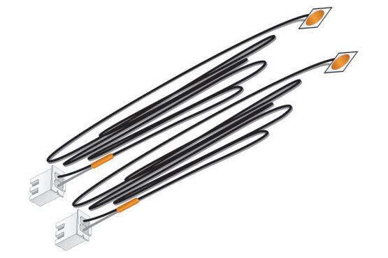 Orange Stick-on LED Lights