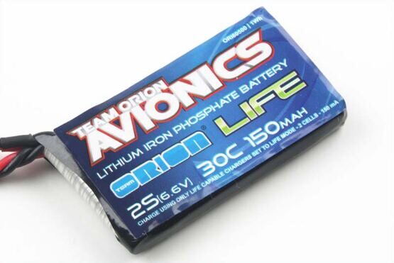 Avionics LiFe RX Pack 150 30C 6.6V w/Universal Plug 20 AWG