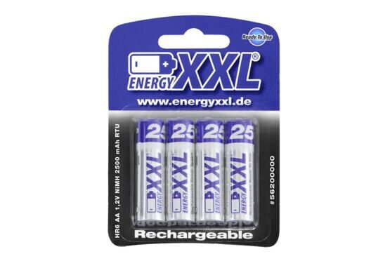 EnergyXXL Mignon Akkus AA 1,2V Ni-Mh 2500mAh Blister 4 St.