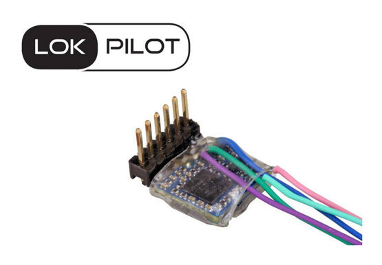 LokPilot 5 micro DCC, 6-pin Direkt gewinkelt, Retail, Spurweite N, TT