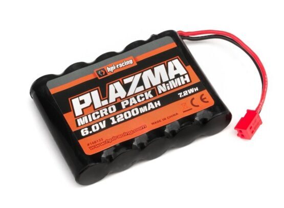 Plazma 6.0V 1200mAh NiMH Micro RS4 Battery Pack