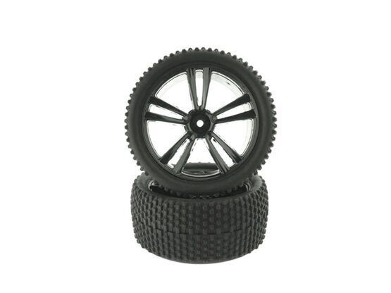 Black Buggy Rear Tires and Rims (31212B+31308) 2P