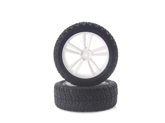 White Front Tires and Rims for  SC,DB,HM,XR(31211W+31404) 2P