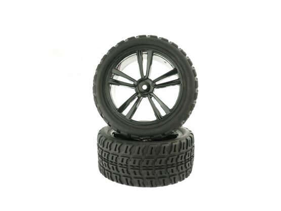 Black Rear Tires and Rims for  SC,DB,HM,XR (31212B+31405) 2P