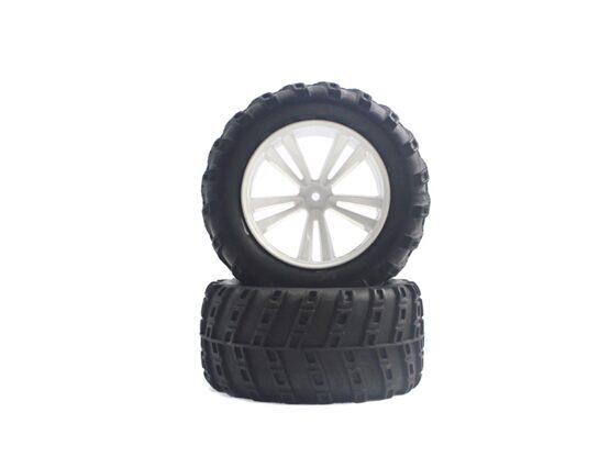 Tires and Wheels for Truck/Monster Truck (White / 31613W+31803)