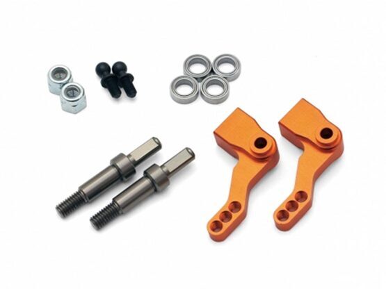 Formula Ten - ALUMINUM STEERING KNUCKLE SET (FOAM TIRE/ORANGE)