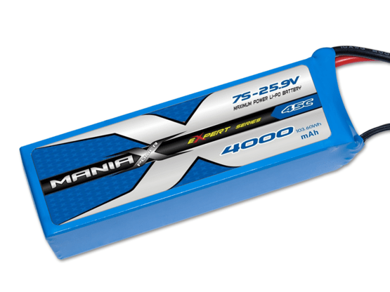 ManiaX 45C eXpert 7S-25.9V 4000mAh 45C 2 wires for power