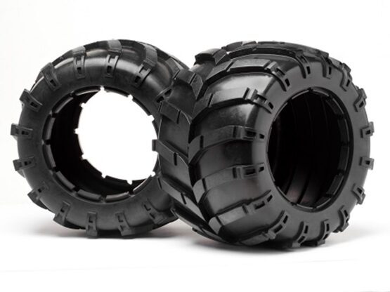 Tyres w/Inserts 2 Pcs (Blackout MT)