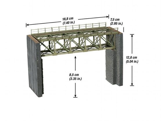 L-C Stahlbrücke Bausatz 18,8 cm