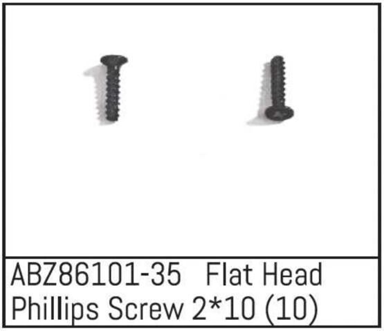 Flat Head Phillips Screw 2*10 - Mini AMT (10)