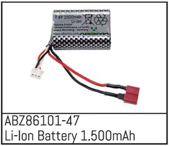 Li-Ion Batterie 7,4V 1.500mAh - Mini AMT (T-Plug)