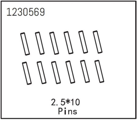 Pins 2.5*12 (12)