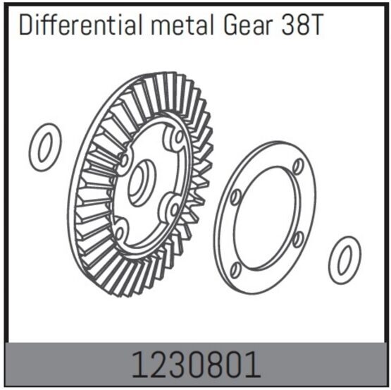 Differential-Kronrad 38T +Dichtung