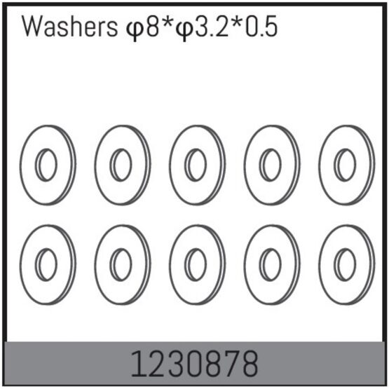 8*3.2*0.5 Unterlegscheibe (10)