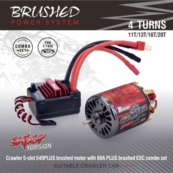 Combo Crawler Rocket Plus 1:10 540 Brushed Motor 16T mit ESC 80A (Auto hold)