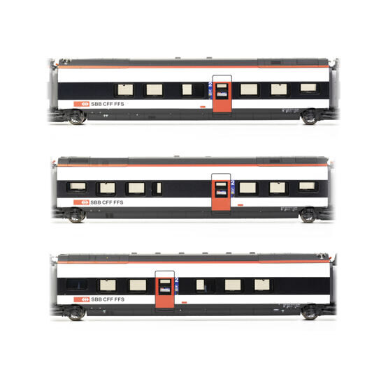 SBB Wagen Set 1 (B C D) zu RABe 501 011 Thurgau  Ep. VI  DC